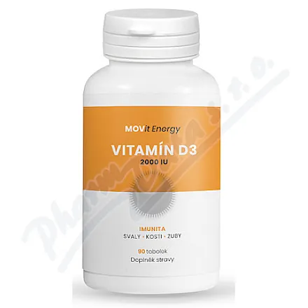 MOVit Witamina D3 2000 I.U. 50mcg cps.90