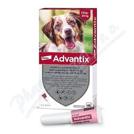 Advantix dla psów 10-25kg spot-on 4x2,5ml