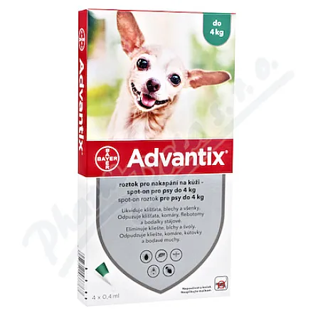 Advantix pro psy do 4kg spot-on 4x0.4ml