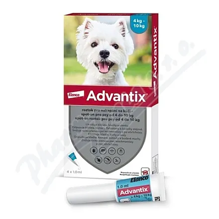 Advantix dla psów 4-10kg spot-on 4x1ml