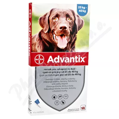 Advantix pro psy 25-40kg spot-on 4x4ml - Veterinární přípravky a potřeby pro vaše mazlíčky.