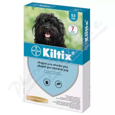Kiltix obojek pro střední psy 53cm - Veterinární přípravky a potřeby pro vaše mazlíčky.