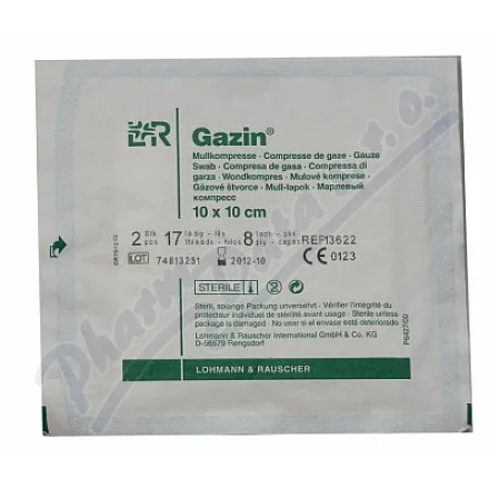 Gaza hydrofilowa, sterylna, kompresowa Gazin 10 x 10 cm / 2 szt.