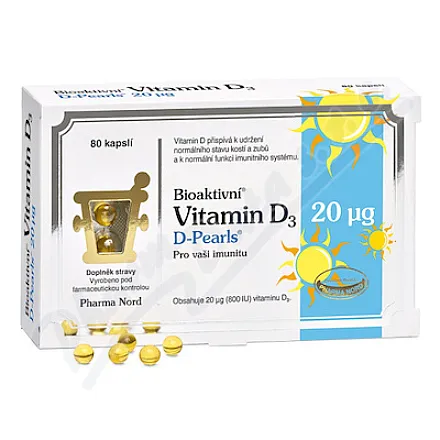 Bioaktywna witamina D3 D-Pearls 38mcg cps.80