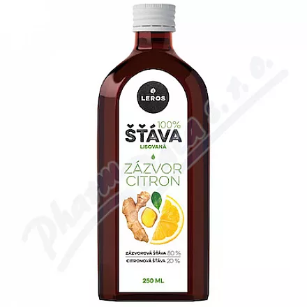 LEROS 100% šťáva zázvor a citron 250ml