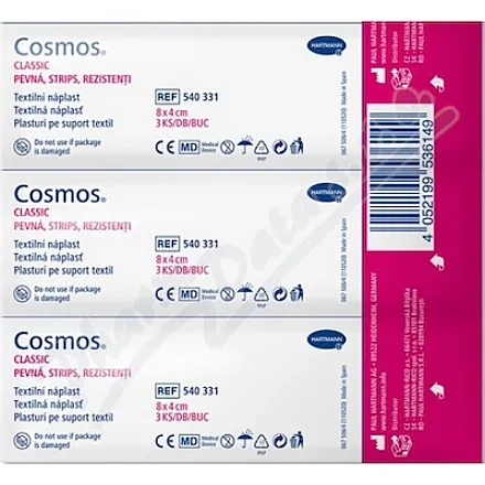 Cosmos náplasti pevná strips 80x40mm 3ks