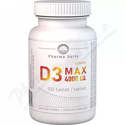 Vitamin D3 MAX 4000 I.U. tbl.100