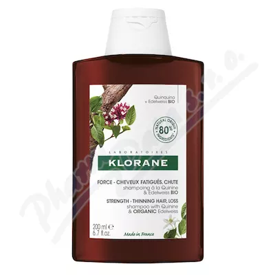 KLORANE Šampon chinin a BIO protěž alpská 200ml