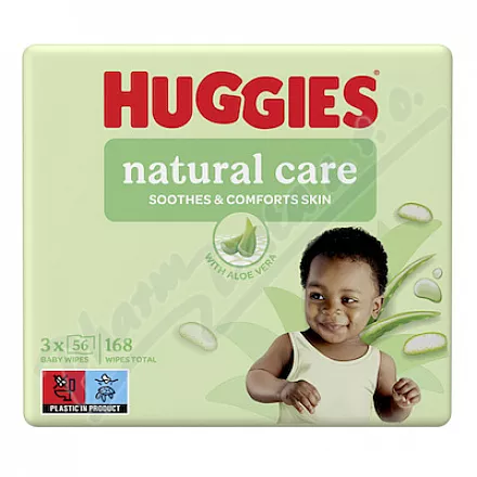 HUGGIES Natural Care vlhčené ubrousky 3x56ks