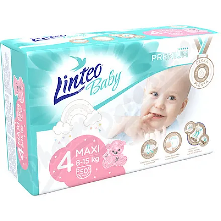 Linteo Baby Dětské plenky PREMIUM MAXI 8-15kg 50ks