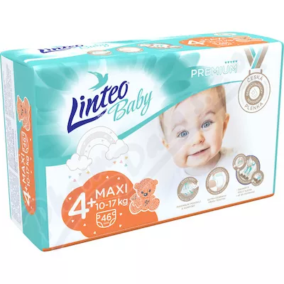 Pieluszki dla niemowląt LINTEO BABY PREM.MAXI+ 10-17kg 46szt
