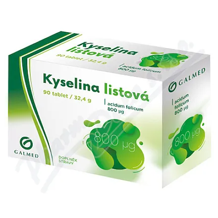 Kyselina listová 800mcg tbl.90 Galmed