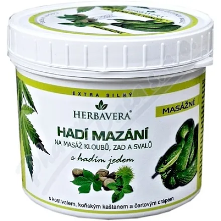 Hadí mazání s konopím HERBAVERA 500ml