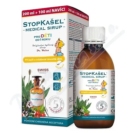 STOPKAŠEL Medical sirup OD 1 ROKU 200+100ml NAVÍC