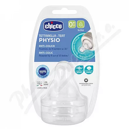 CHICCO Dudlík Perf.5 silikon pomal.průtok 0m+ 2ks