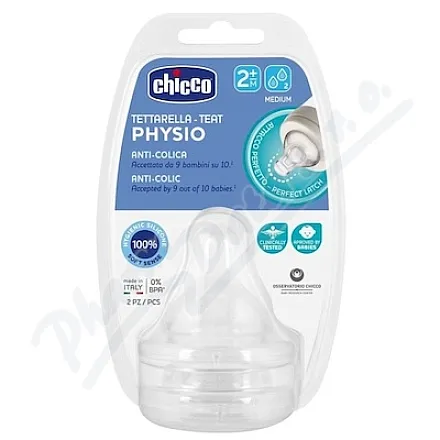 CHICCO Smoczek Perf.5 silikonowy średni przepływ 2m+ 2szt