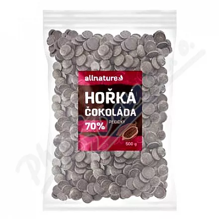 Allnature Hořká čokoláda 70% pecičky 500g