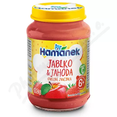 Hamánek Jablko+jahoda ovocná svačinka 190g 6m+