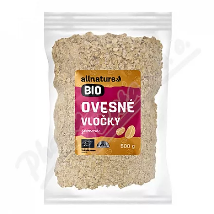 Allnature Ovesné vločky jemné BIO 500g