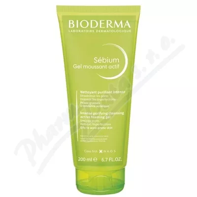 BIODERMA Sébium Gel moussant actif 200ml - odličování,odličování obličeje,čištění obličeje,čistění pleti,