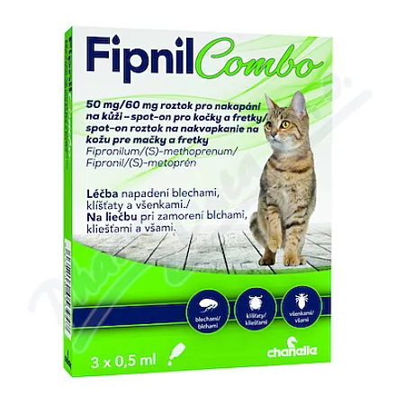 Fipnil Combo 50/60mg spot-on kočky+fretky 3x0.5ml