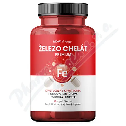 Chelat żelaza MOVit Premium cps.90
