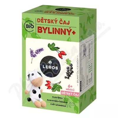 LEROS Dětský čaj bylinný+ 6m BIO 20x2g