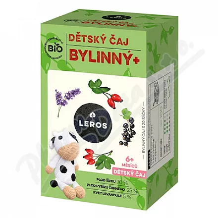 LEROS Dětský čaj bylinný+ 6m BIO 20x2g