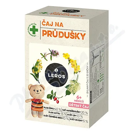 LEROS Dětský čaj na průdušky 6m 20x1.5g