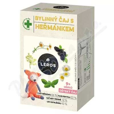 LEROS Dětský bylinný čaj s heřmánkem 9m 20x1.5g