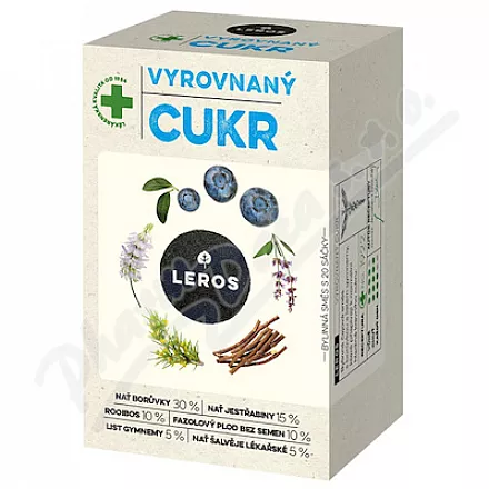 LEROS Vyrovnaný cukr čaj 20x1g