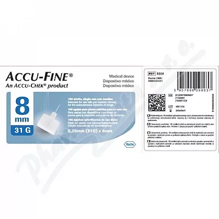ACCU-FINE JEHLY DO INZULÍNOVÉHO PERA