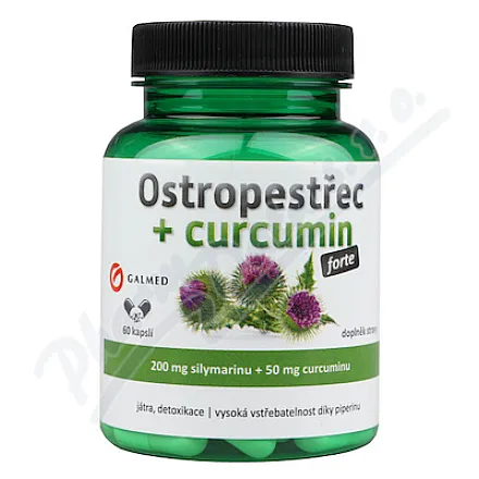 Ostropestřec+curcumin forte cps.60 Galmed
