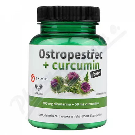Ostropestřec+curcumin forte cps.60 Galmed