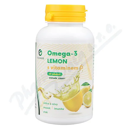 Omega-3 LEMON olej rybi z witaminą D 60 Galmed