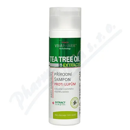 VIVAPHARM Olejek z drzewa herbacianego naturalny szampon przeciwłupieżowy 200ml
