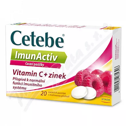 Cetebe ImunActiv Vit.C+cynk 20 pastylek do ssania