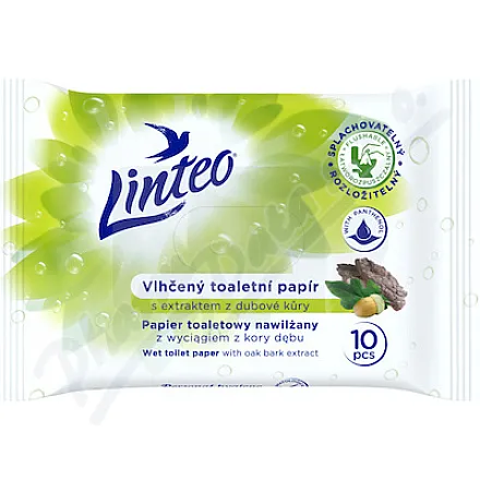 Linteo Vlhčený toaletní papír s dubovou kůrou 10ks