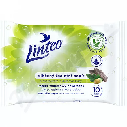 Linteo Vlhčený toaletní papír s dubovou kůrou 10ks
