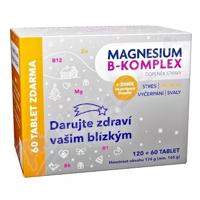 Magnesium B-komplex VÁNOCE Glenmark tbl.120+60