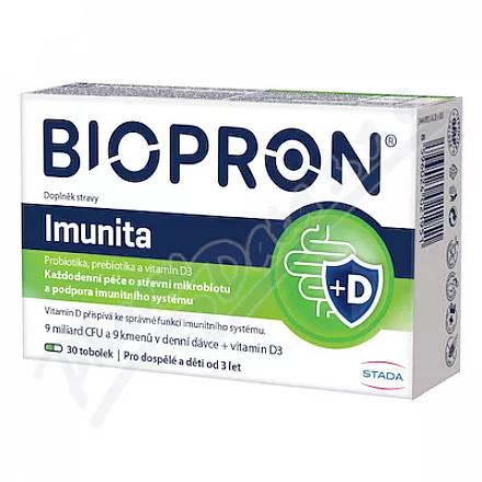 Biopron Imunita probiotika + vitamin D tob.30
