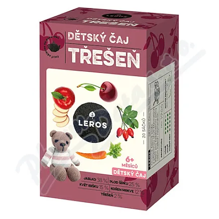 LEROS Dětský čaj Třešeň 6m 20x2g