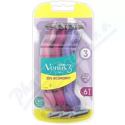 Gillette Venus3 Colors jednorázová holítka 6ks