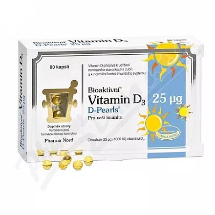 Pharma Nord Bioaktivní Vit.D D-Pearls 25mcg cps.80