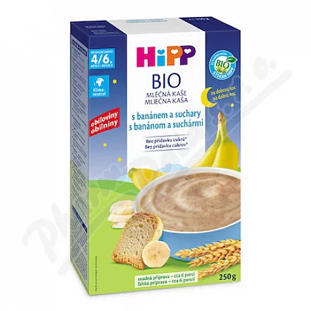 HiPP Kaszka mleczna na noc bananowo-selerowa BIO 4/6m 250g