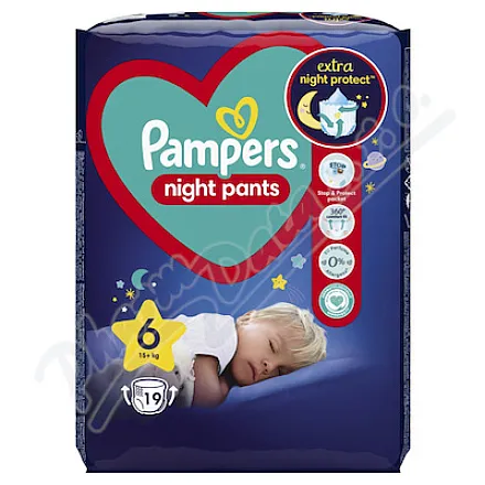 Pampers Night Pants 6 pieluch-spodni 15 kg+ 19 szt.