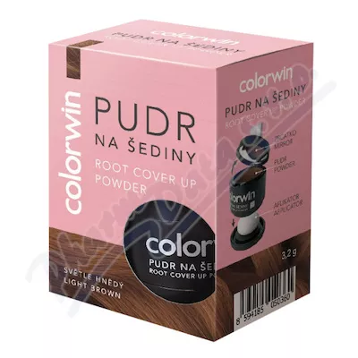 Colorwin pudr na šediny světle hnědý 3.2g - styling,ofiny styling,vlasový styling,