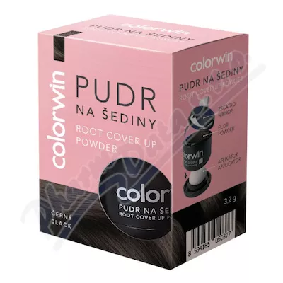 Colorwin pudr na šediny černý 3.2g - styling,ofiny styling,vlasový styling,