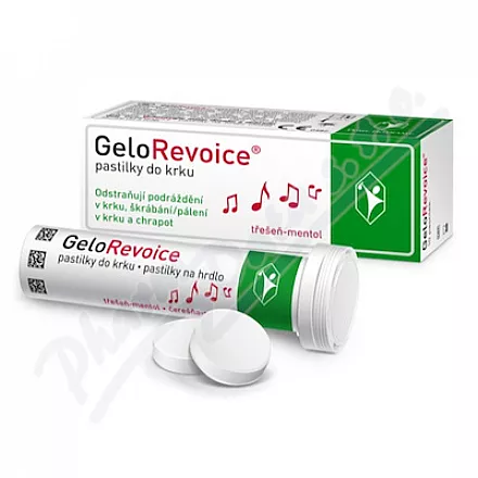 GeloRevoice pastylki do ssania na gardło wiśnia-mentol 10szt