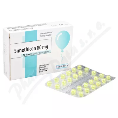 Simethicon 80mg 50 měkkých kapslí Generica